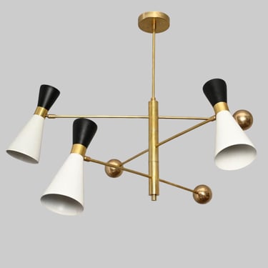 MCM Stilnovo Diabolo Style Rotating Counter weight Chandelier . 