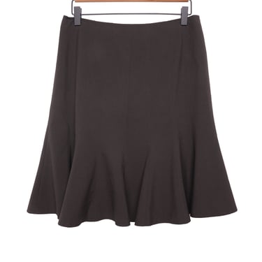 Brown Ruffle Suit Skirt