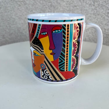 Vintage Laurel Burch The Spirit of Womankind theme holds 12 oz. 
