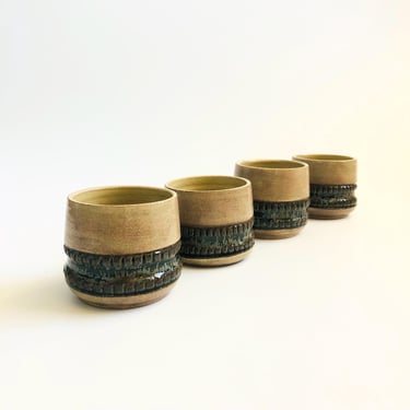 Studio Pottery Cups - Set of 4 