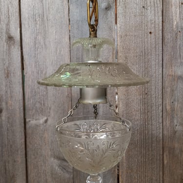 Lovely vintage glass pendant light