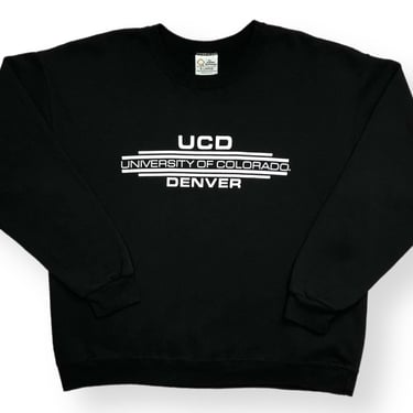 Vintage 90s University of Colorado Denver Made in USA Collegiate Graphic Crewneck Sweatshirt Pullover Size XL 