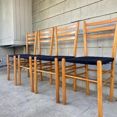 Midcentury Danish Ladderback Chair Set (4)