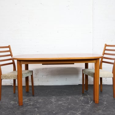 Vintage MCM Danish teak oval dining table w/ extension leaf by Farstrup Furniture Denmark | Free delivery only in NYC and Hudson Valley area 