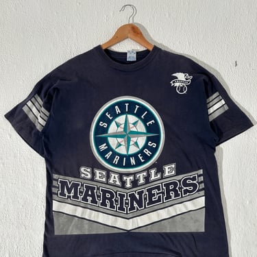 Vintage 1990's Seattle Mariners Salem Sportswear AOP T-Shirt Size XL