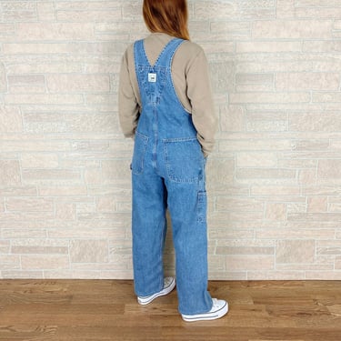 Lee Riveted Blue Jean Dungarees Overalls 