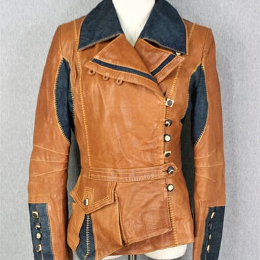 Mad Max - Authentic Giorgio Rotti - Leather and Denim - Jacket - Marked size M - Designer 