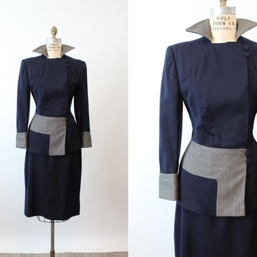 1950s 1951 documented LILLI ANN mitered SUIT medium | new fall winter 