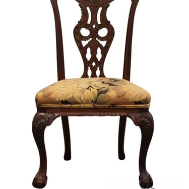 HIGH END Solid Mahogany Traditional Chippendale Style Ball & Claw Dining Side Chair 