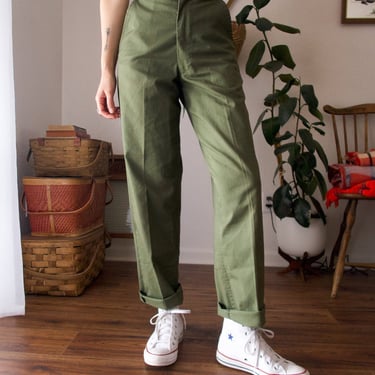 Vintage 80’s OG-507 Army Green Utility Trousers sz 25 