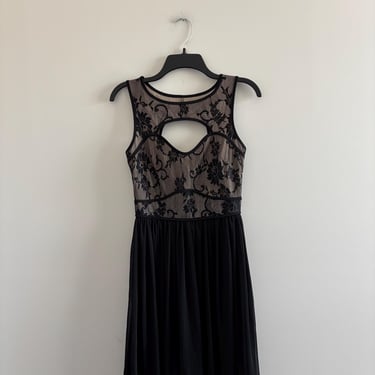 princess polly baby blue dress Phase Eight Lace Midi Dress Black Cream UK 18-20 main image 1