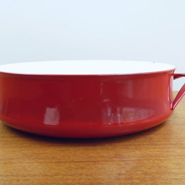 RESERVED for Paul | Vintage Red 10" Buffet + Dansk Brown Roasting Pan 