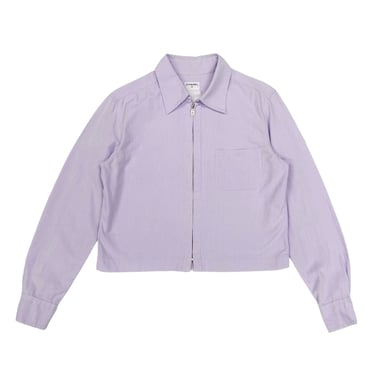 Chanel Purple Logo Shirt Jacket