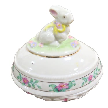 Lenox The Rabbit Easter Egg Trinket Box With Lid 1996 Limited Edition In Box 