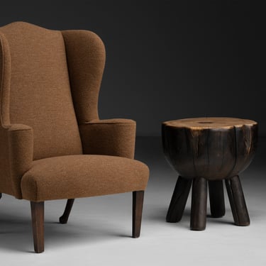 Wingback - Holland & Sherry Wool / Primitive Side Table