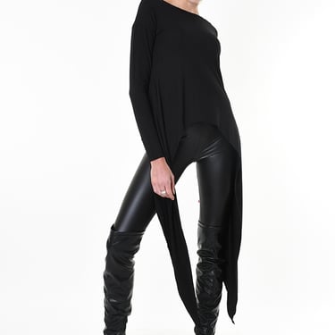 Dramatic Asymmetric Long Sleeve Top