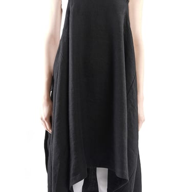 Wool Blend Suspender Detail Bubble Dress in BLACK or KHAKI