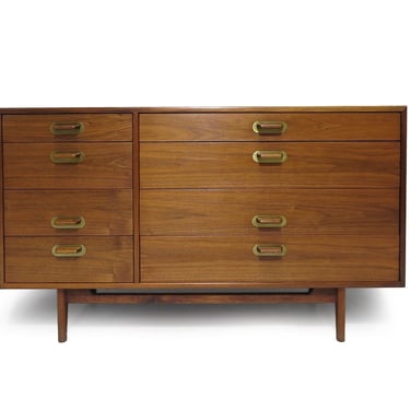 Mid-century Jens Risom Walnut Eight Drawer Dresser