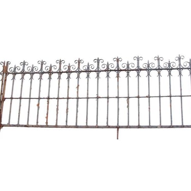 Wrought Iron Fence with Attached Gate