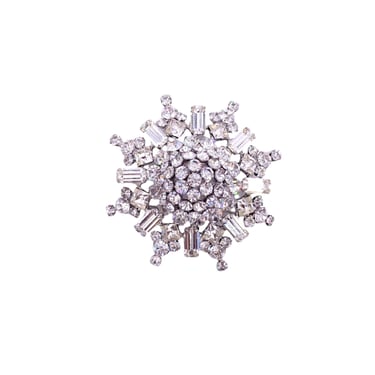 Kramer Rhinestone Wheel Brooch 