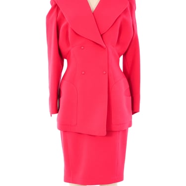 Thierry Mugler Hooded Fuchsia Suit