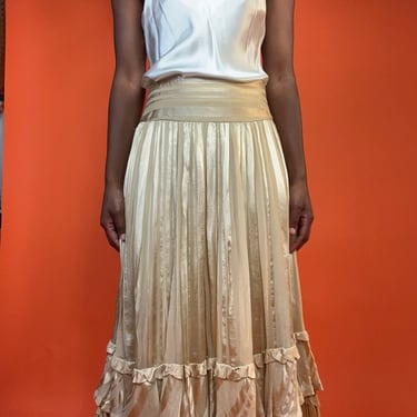 Ralph Lauren  Cream Silk Skirt