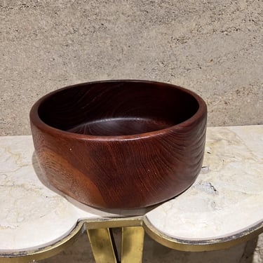 1960s Teak Wood Serving Bowl Danish Modern Style Dansk 