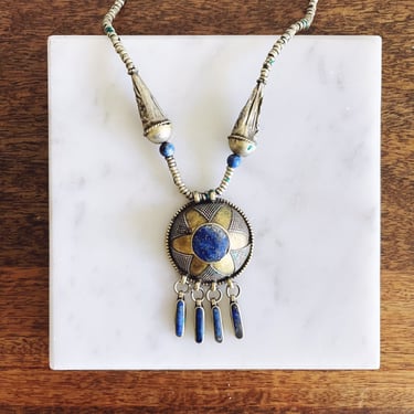 Vintage Afghan Lapis Lazuli Necklace 