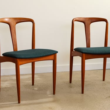 Pair of Mid Century Danish Mod Juliane Johannes Andersen Dining Chairs 