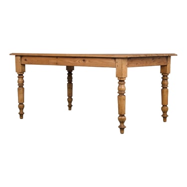 Antique Country French Provincial Pine Farmhouse Dining Table 