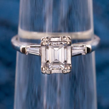 Emerald Cut Diamond Ring c1950