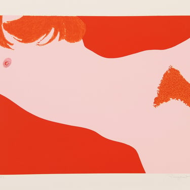 Daniel Riberzani, Femme aux Cheveaux Rouge II, Screenprint, signed and numbered in pencil 