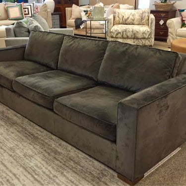 Mitchell Gold Modern Track Arm Sofa in Charcoal