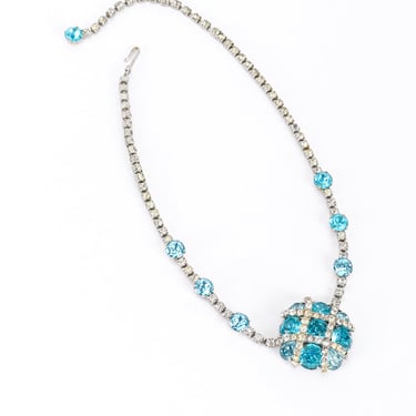Checkered Crystal Collar Necklace
