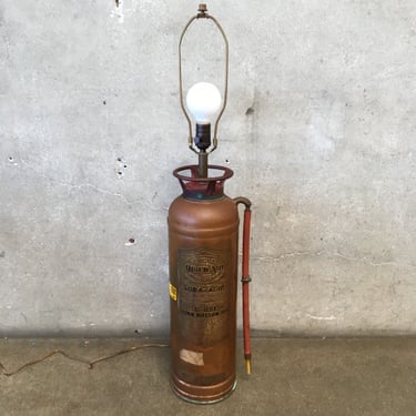 Vintage Fire Extinguisher Lamp " Quick Aid"