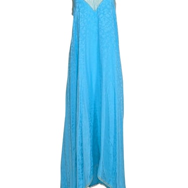 Zadig & Voltaire - Aqua Blue Sleeveless Slip Maxi Dress Sz M