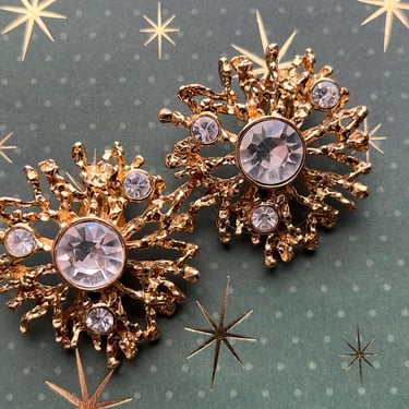 KJL for Avon Regal Riches earrings Kenneth Jay Lane jeweled clip ons 