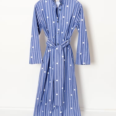 Embroidered Stripe Dress