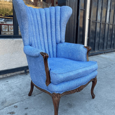 Good Book | Traditional Wing Chair with Channel Back Design
