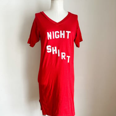 Vintage 1970s Night Shirt / PJ shirt // size S 