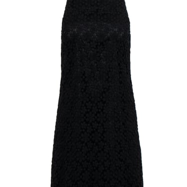 Trina Turk - Black Floral Lace Sleeveless Shift Dress Sz 4