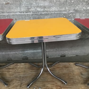 Yellow Retro Cafe Table (Seattle)