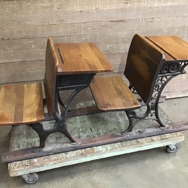 Vintage School Desk Pair (Tacoma)