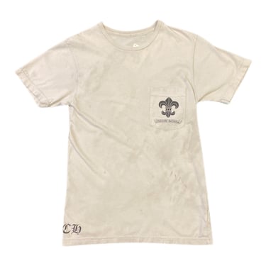 (S) White Chrome Hearts Pocket T-Shirt 040422 JF