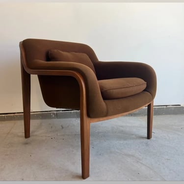 Knoll Bill Stephens Mid Century Modern Bentwood Upholstered lounge Chair
