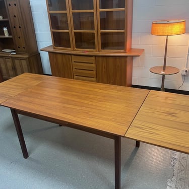 Mid Century Danish Modern Danish Teak Draw Leaf Dining Table By BRDR FURBO 
