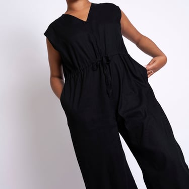 Michi Linen Jumpsuit in color Black