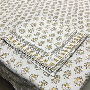 Round Alwar Block Print Tablecloth