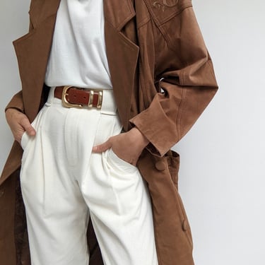 Incredible Vintage Toffee Leather Coat