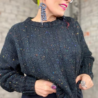 Speckled Acrylic Sweater 